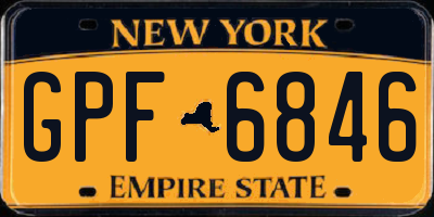 NY license plate GPF6846