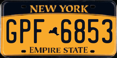 NY license plate GPF6853