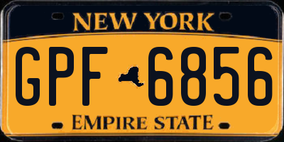 NY license plate GPF6856