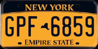 NY license plate GPF6859