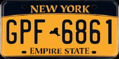 NY license plate GPF6861