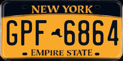 NY license plate GPF6864