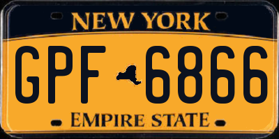NY license plate GPF6866