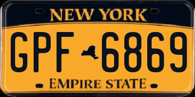 NY license plate GPF6869