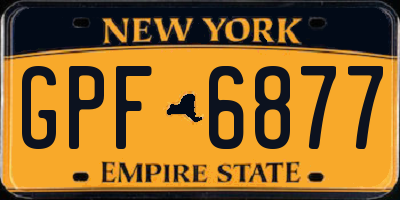 NY license plate GPF6877