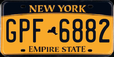 NY license plate GPF6882