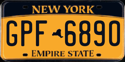 NY license plate GPF6890