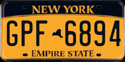 NY license plate GPF6894