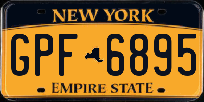 NY license plate GPF6895