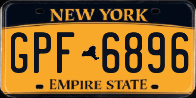 NY license plate GPF6896