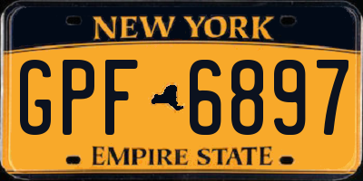 NY license plate GPF6897
