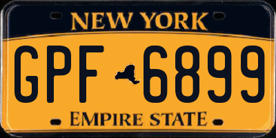 NY license plate GPF6899