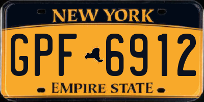 NY license plate GPF6912
