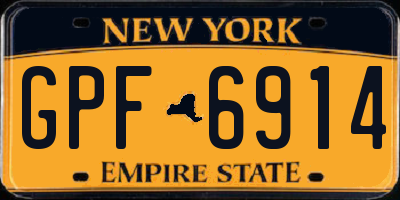 NY license plate GPF6914
