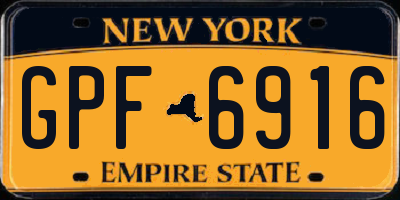 NY license plate GPF6916