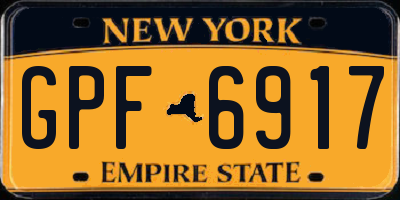 NY license plate GPF6917