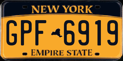 NY license plate GPF6919