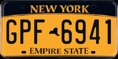 NY license plate GPF6941