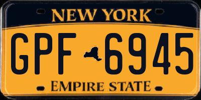 NY license plate GPF6945