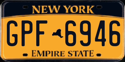 NY license plate GPF6946