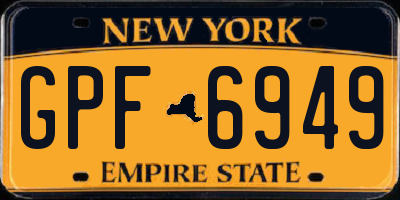 NY license plate GPF6949