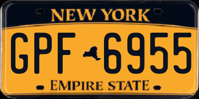NY license plate GPF6955