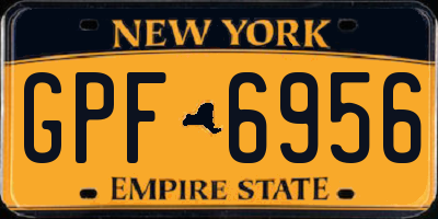 NY license plate GPF6956