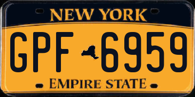 NY license plate GPF6959