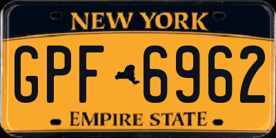 NY license plate GPF6962