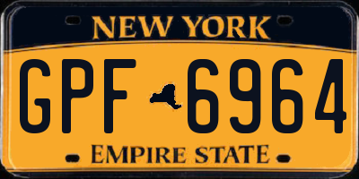 NY license plate GPF6964