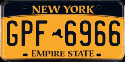 NY license plate GPF6966