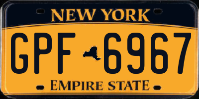 NY license plate GPF6967