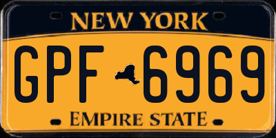 NY license plate GPF6969