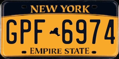 NY license plate GPF6974