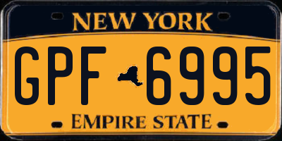 NY license plate GPF6995