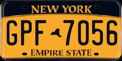 NY license plate GPF7056