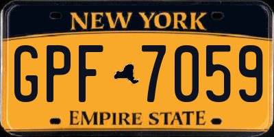 NY license plate GPF7059