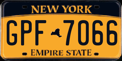 NY license plate GPF7066