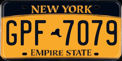 NY license plate GPF7079