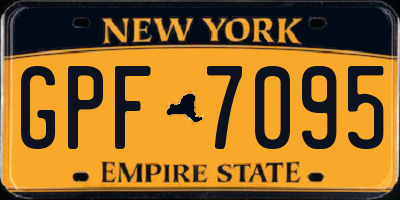 NY license plate GPF7095