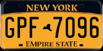NY license plate GPF7096