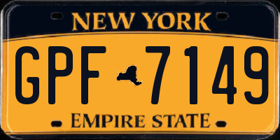 NY license plate GPF7149