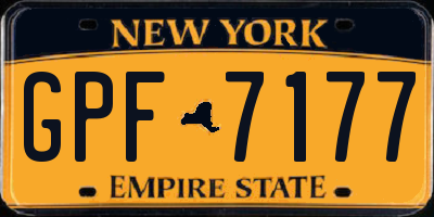 NY license plate GPF7177