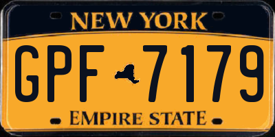 NY license plate GPF7179