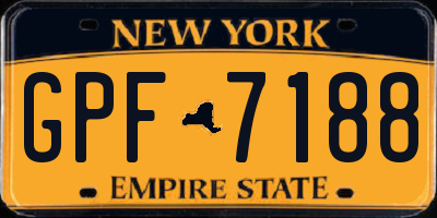 NY license plate GPF7188