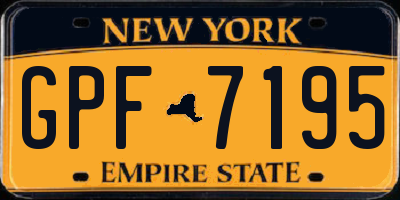 NY license plate GPF7195