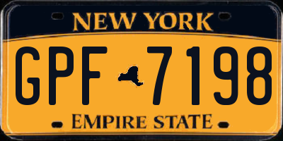 NY license plate GPF7198