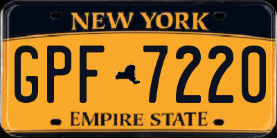 NY license plate GPF7220