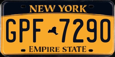 NY license plate GPF7290