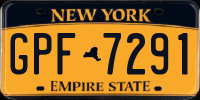 NY license plate GPF7291